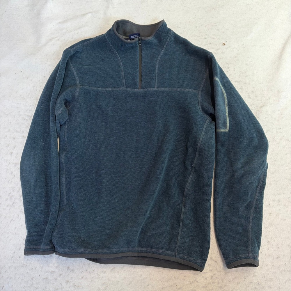 Arc'teryx Rho AR 1/4 Zip Pullover Unisex XS Blue Fleece Midweight Base Layer